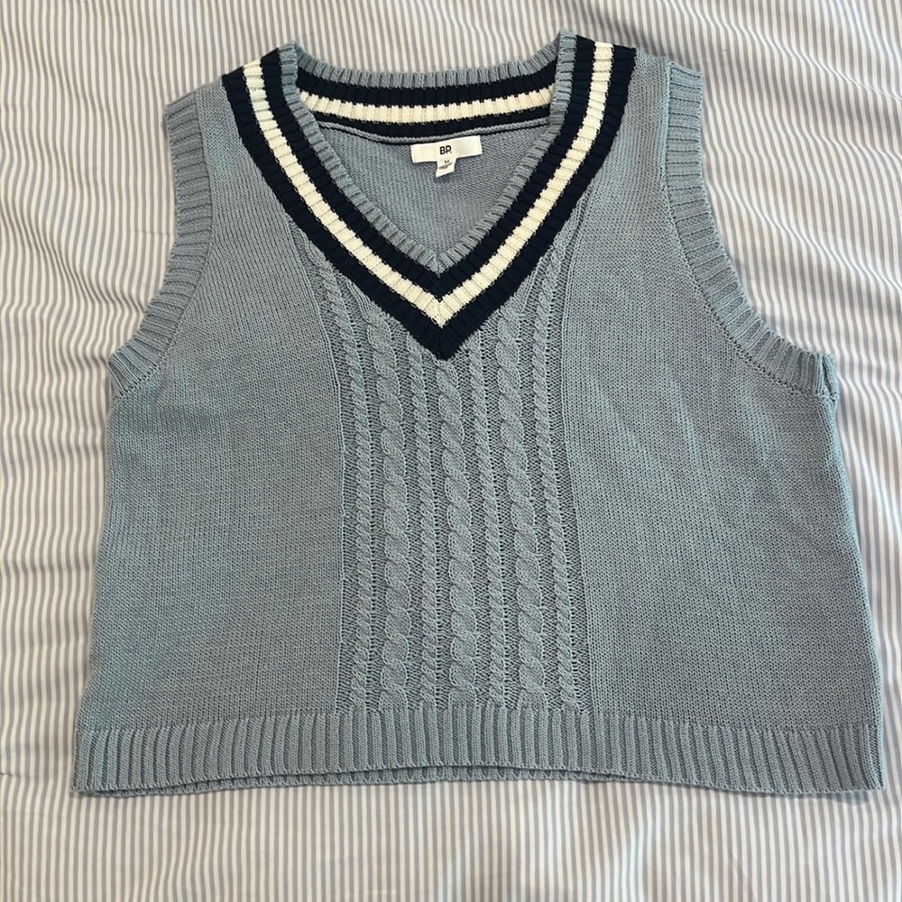 Blue striped sweater vest from BP!